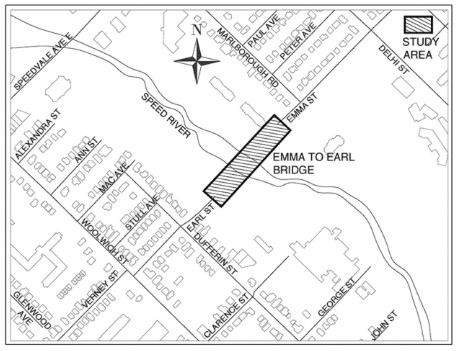Emma to Earl Bridge map