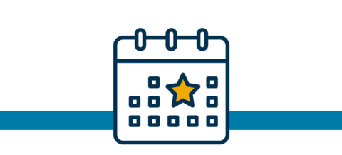 Calendar with star on event date