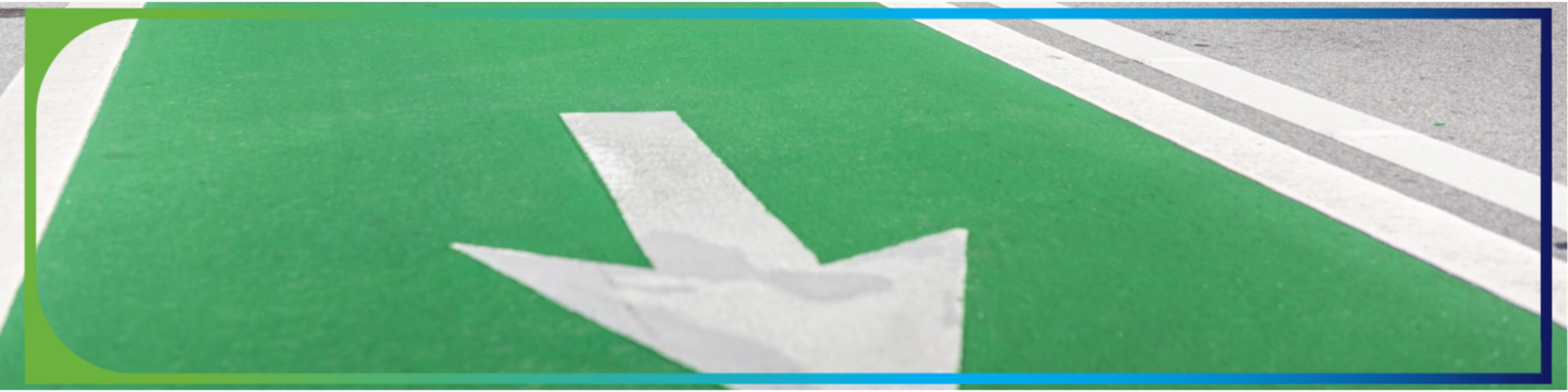 arrow on bike lane to show cycling direction