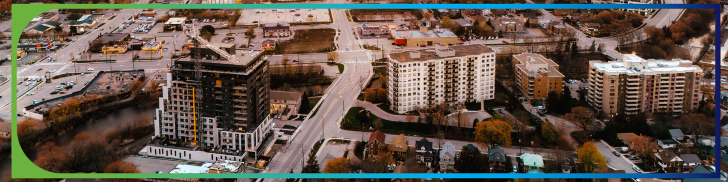 Various multi-unit buildings in and around the downtown