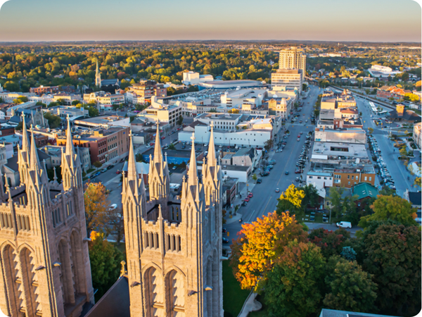 Downtown as seen from over top of the basilica